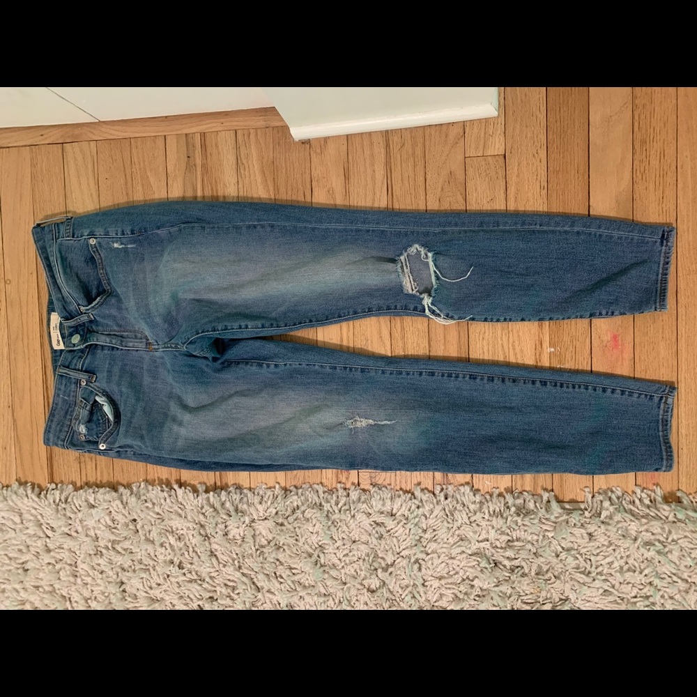 Gap jeans with rip.